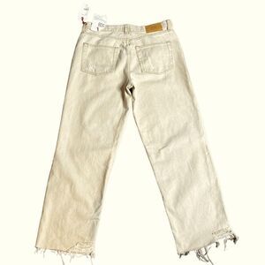 Bdg urban Outfitters Pax High Waist Straight Leg Button Fly Beige Denim Jeans